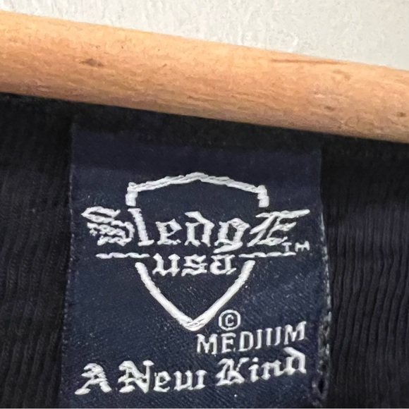 Sledge USA Graphic Tee Sz M Navy Polo Queen Royal Cricket Club UK - Picture 9 of 11